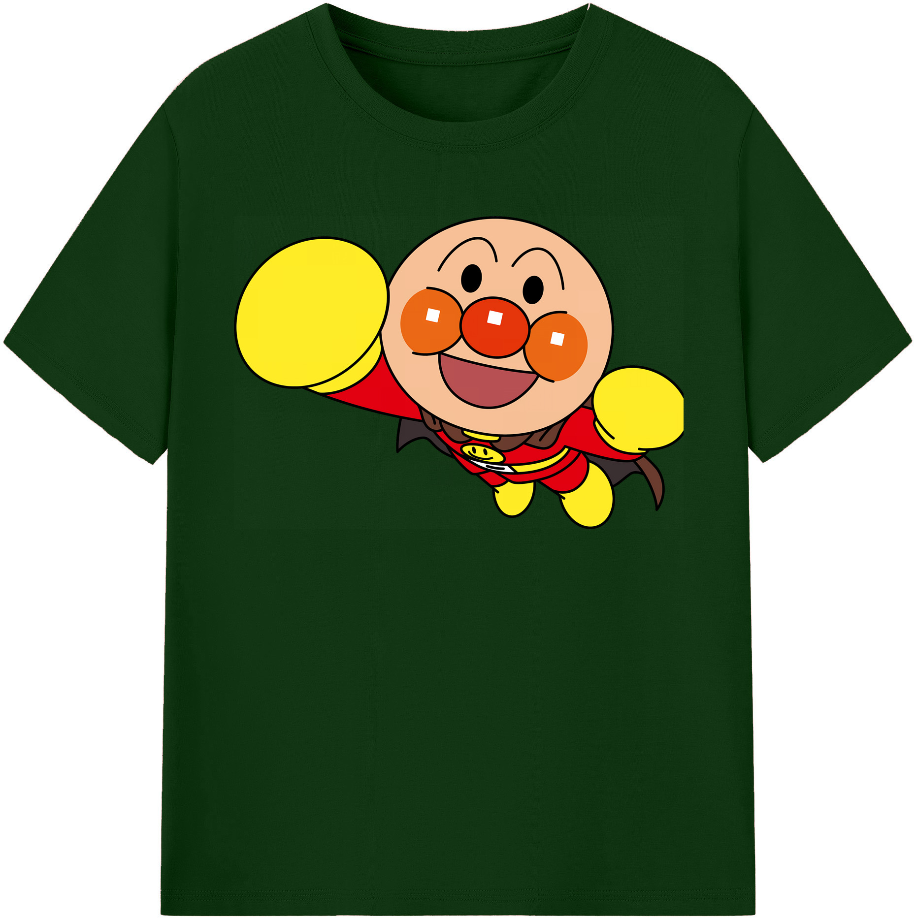 （画像用） アンパンマン Anpanman 綿100％半袖Tシャツ（フロントプリント）